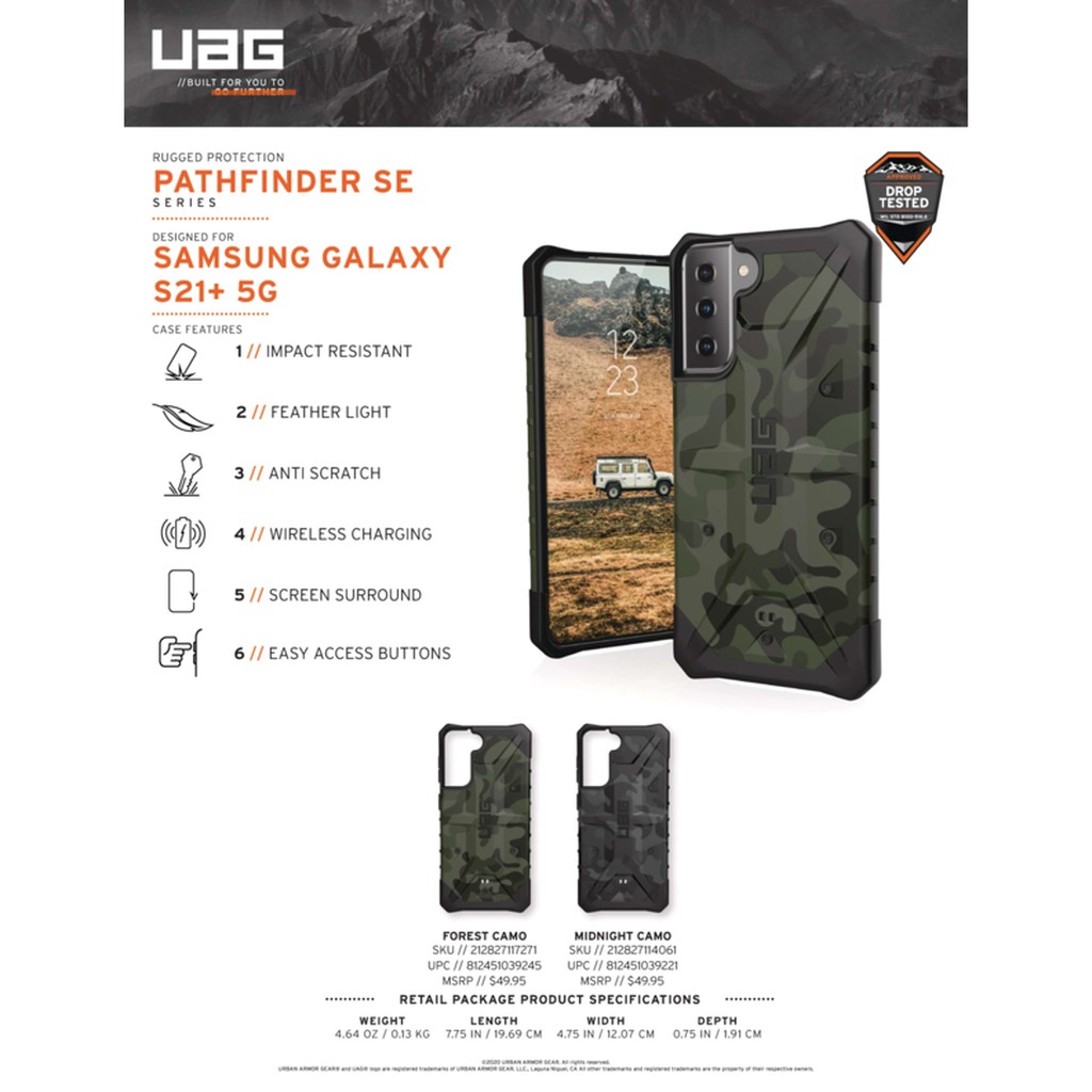 Ốp lưng UAG Pathfinder SE cho Samsung Galaxy S21 Plus/S21 Plus 5G [6.7-inch]