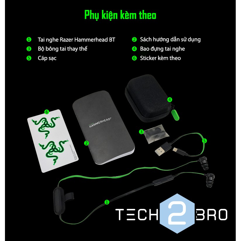 Tai nghe chuyên game Razer Hammerhead Bluetooth