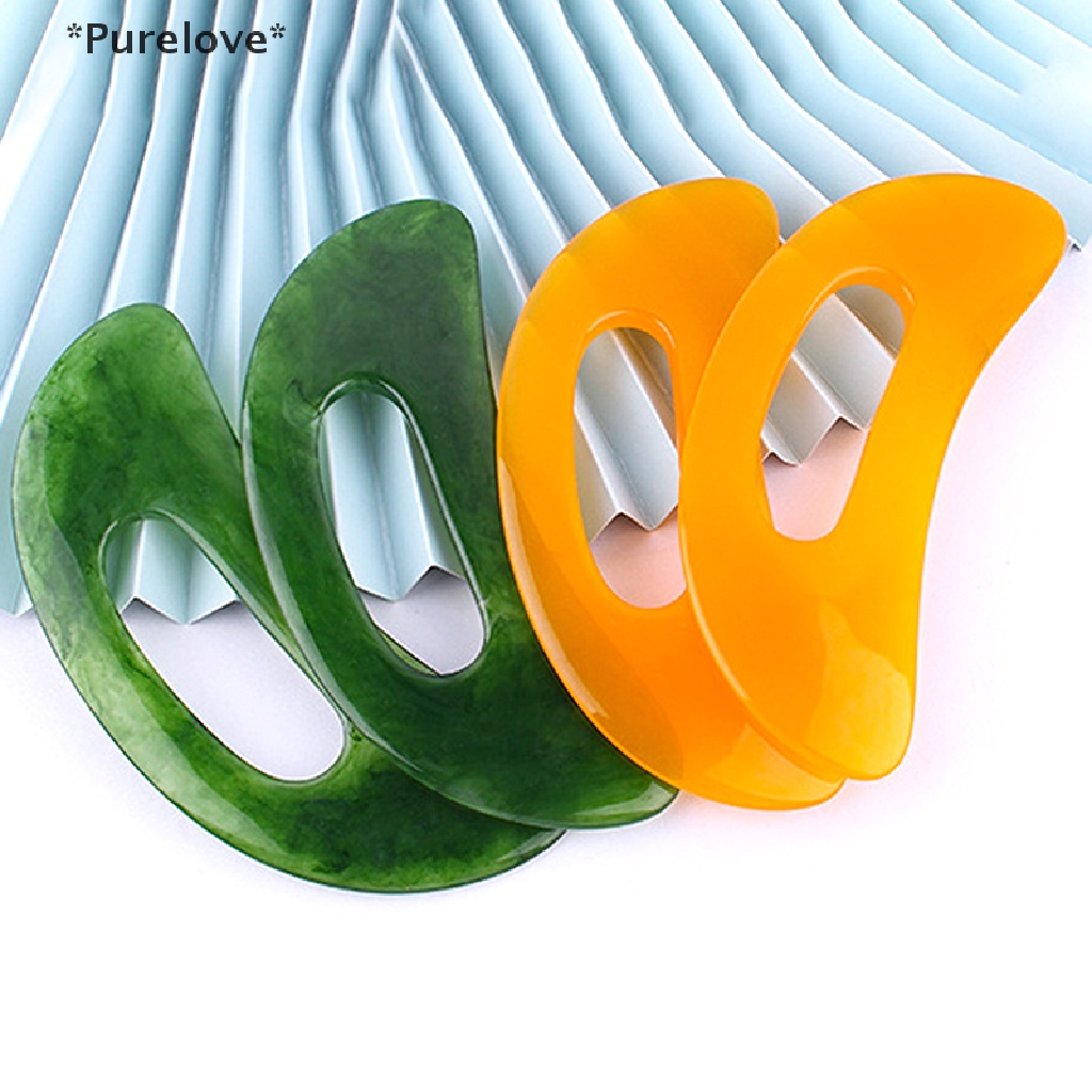 1 Tấm Bảng Guasha Bằng Đá Tự Nhiên / Resin Tổng Hợp Mát Xa Tiện Dụng