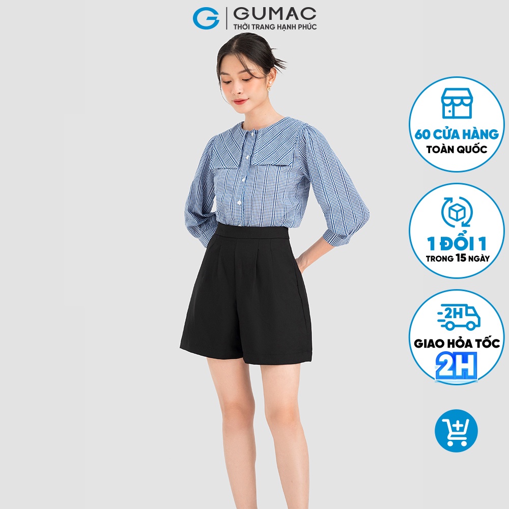 Quần short xếp ly thời trang GUMAC QC08012