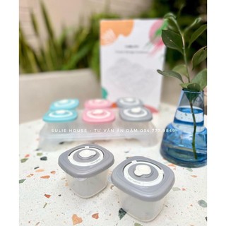 Set 6 hộp trữ đông Misuta có vạch chia ngày tháng