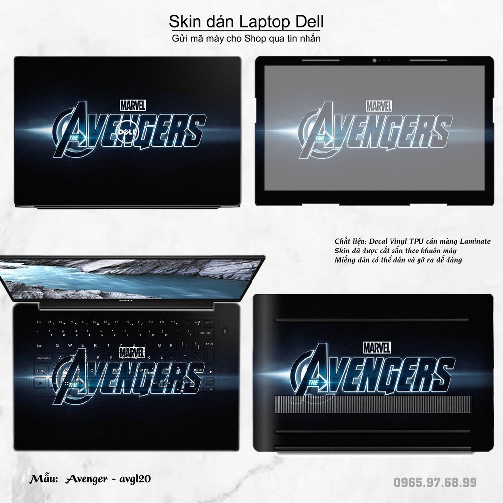 Skin dán Laptop Dell in hình Avenger _nhiều mẫu 4 (inbox mã máy cho Shop)