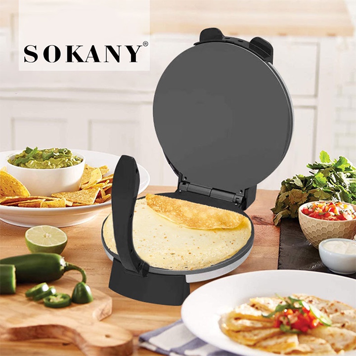 Máy Làm Bánh Tráng, Pancake, Crepe, Bánh Ốc Quế 2 Mặt Trơn Đa Năng SOKANY 2000W