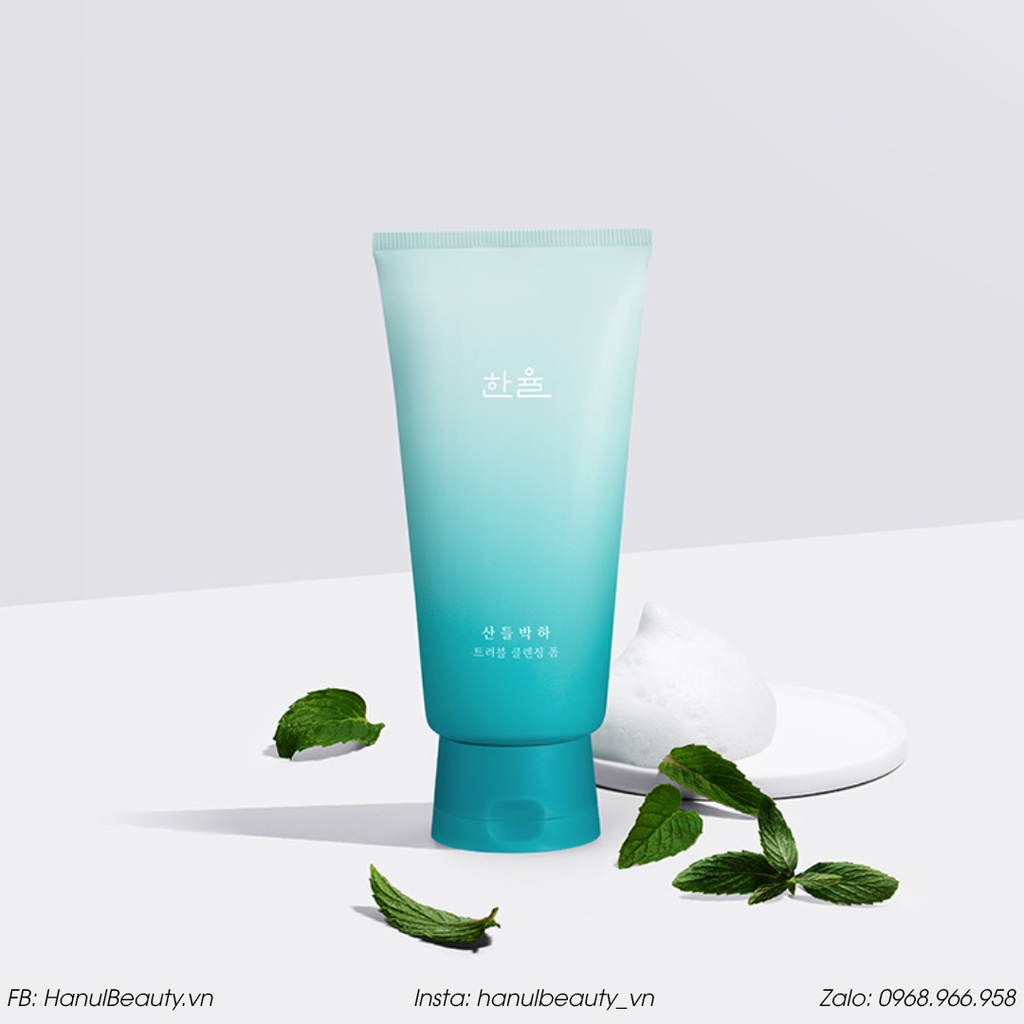 Sữa Rửa Mặt HANYUL Cho Da Mụn Mentha Trouble Cleansing Foam 120g
