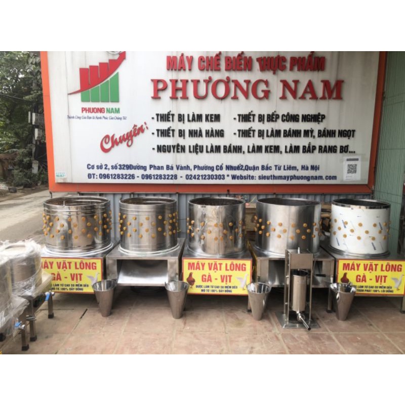 Máy vặt lông gà inox phi 50