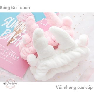 Băng Đô rửa mặt turban - bờm rửa mặt cao cấp tai thỏ, băng đô cài tóc sừng hươu 3d cute vải nhung thời trang HOT TREND