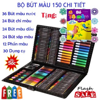 [Tặng 1q tập tô màu] Bộ màu 150 chi tiết hàng loại 1