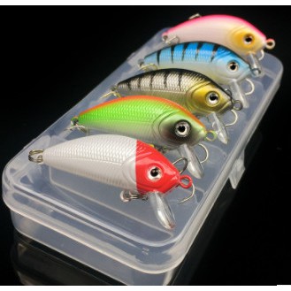 Bộ 5 con Mồi lure Luya Mino rock 5cm 3.7g siêu nhạy