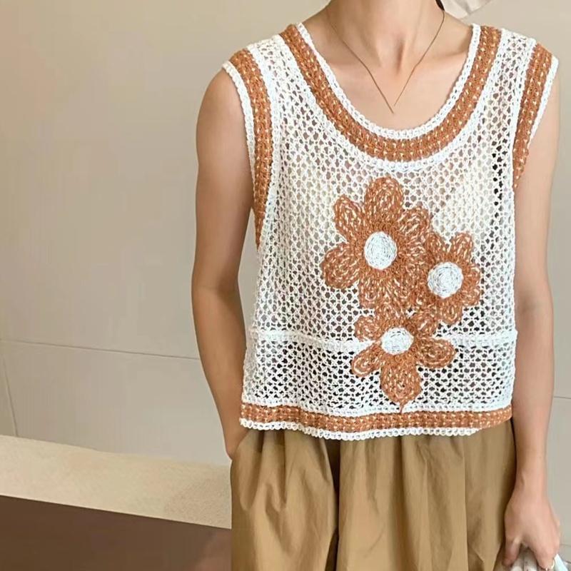 Áo Croptop Dệt Kim Màu Trơn Cổ Chữ U Hở Rốn Co Giãn Thời Trang Mùa Hè Cho Nữ