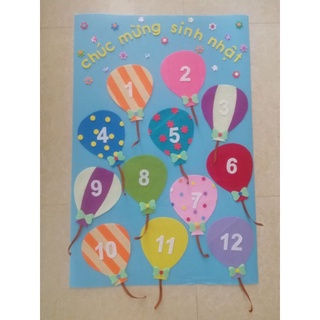 Góc sinh nhật mầm non 70x90