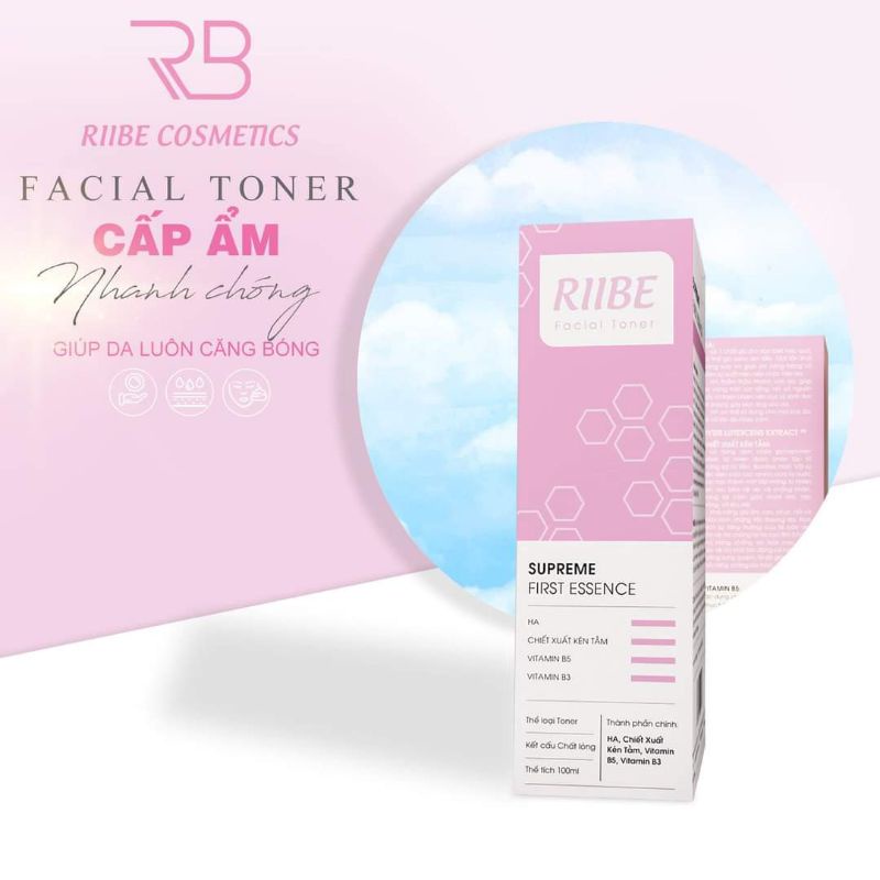 🌈TONER RIIBE  tặng kèm 30ml sữa rửa mặt riibe