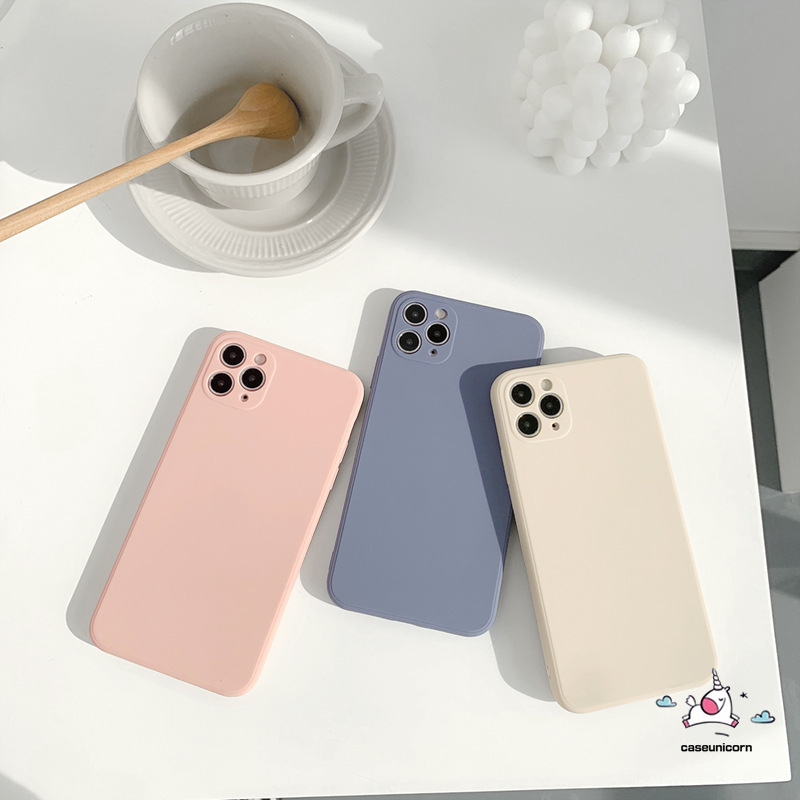 Ốp lưng màu trơn đơn giản cho Iphone 8plus 7plus 7 8 X Xr Xs Max 12 11pro Max 12 Pro Max | BigBuy360 - bigbuy360.vn