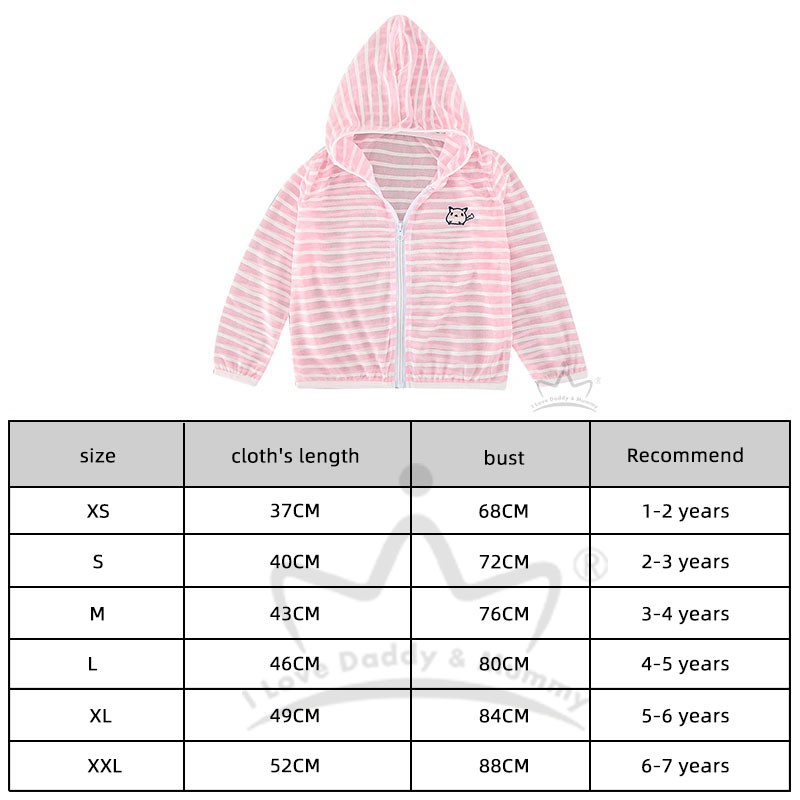 Áo hoodie dây khóa kéo chống tia UV cho bé