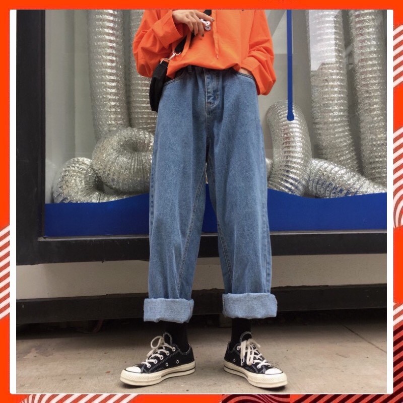 < SALE UP TO 50% > QUẦN JEANS ỐNG RỘNG BASIC DEMIANS | BigBuy360 - bigbuy360.vn