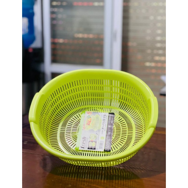 Set 2 rổ chậu nhập Nhật chất lượng dung tích 5.3L (bộ gồm: 1 rổ + 1 chậu)