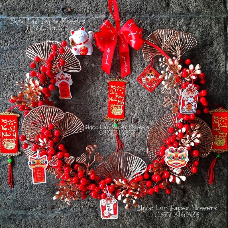 Liễng/thẻ treo tag Mèo Thần Tài, Kỳ Lân, Nhâm Dần