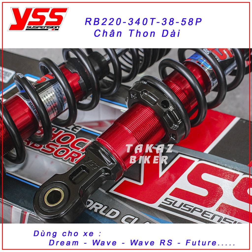 Phuộc YSS Dr, Wave, RS, Future, Axelo, Viva, Thái Lan Đỏ Đen