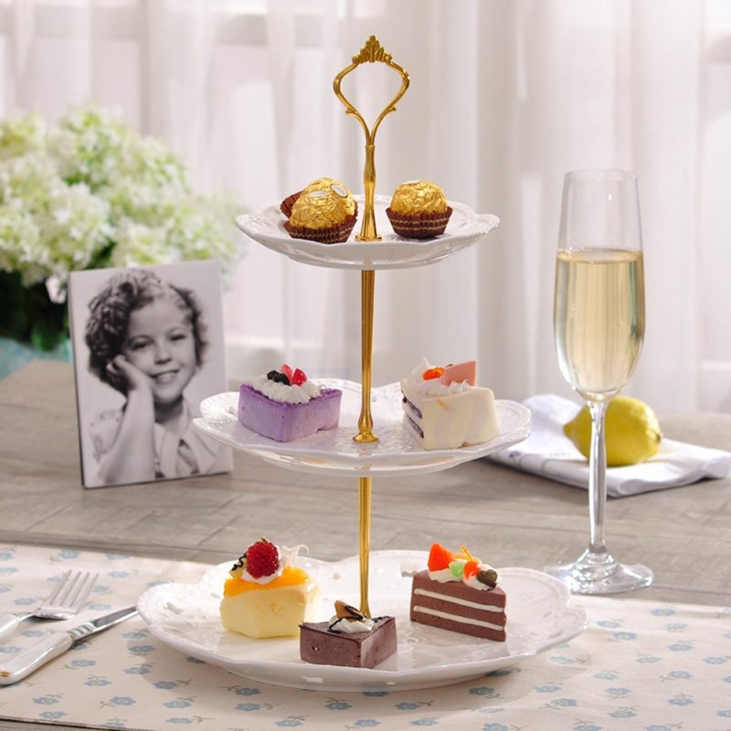 Aoto Giá Đỡ 3 Tầng Trưng Bày Bánh Cupcake / Thức Ăn / Tiệc Cưới