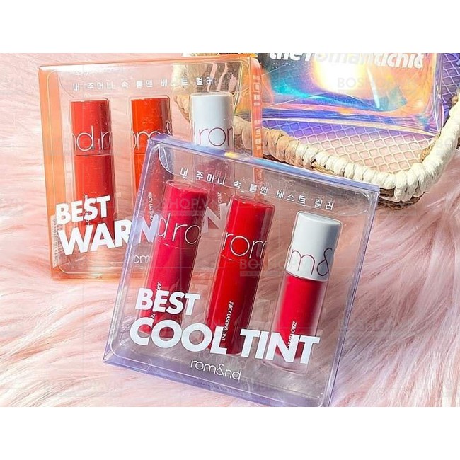 Set 3 Thỏi Son Kem Lì HERORANGE BEST TINT COOL &amp; WARM 2 Tông Ấm và Lạnh