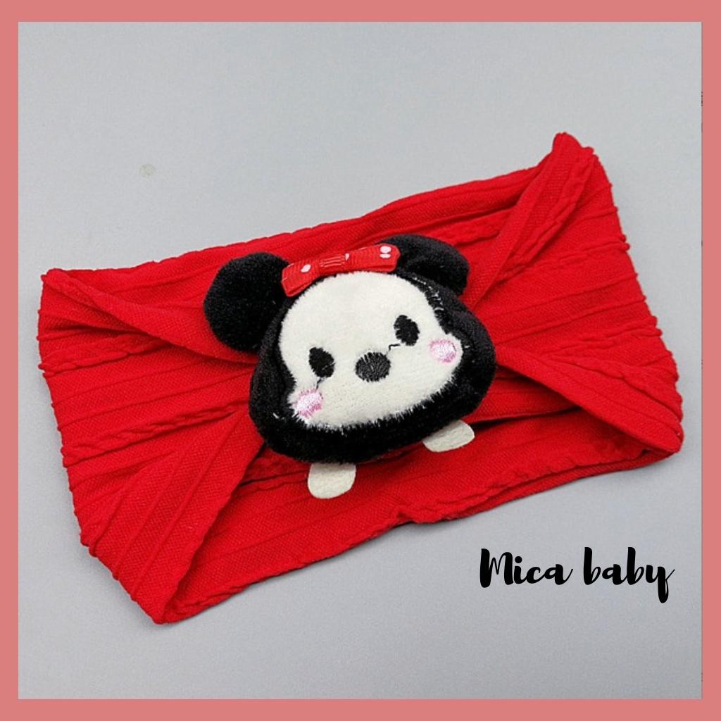 Băng đô thun bản to đính hình thú ngộ nghĩnh cho bé BD65 Mica Baby