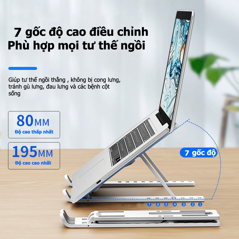 Giá đỡ giá cho laptop và máy tính bảng giá rẻ tiện tiên dụng đa năng dùng cho Laptop, điện thoại, đọc sách S00018