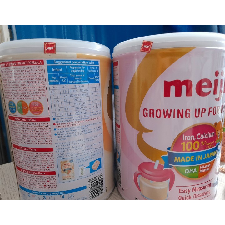 Sữa bột Meiji Formula lon 800g - Nhập khẩu chính hãng - đổi đai nhận voucher