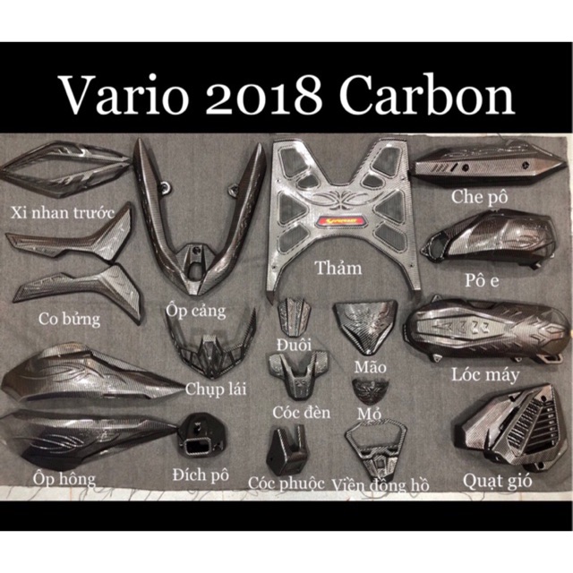 Đồ trang trí carbon xe vario 2018-2019