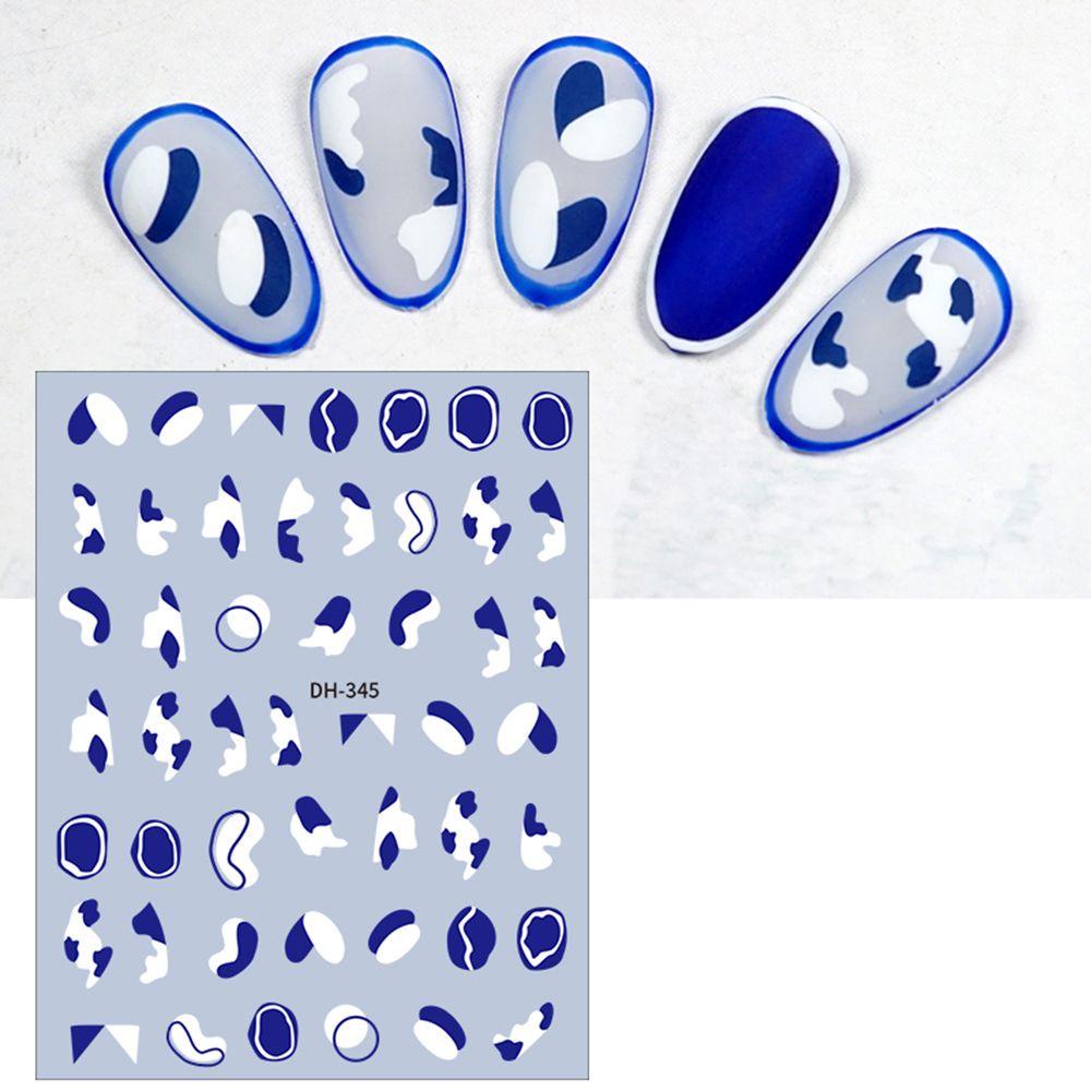 OCEANMAP Miếng Dán Trang Trí Móng Tay Nghệ Thuật Tự Dính Màu Xanh Dương Klein