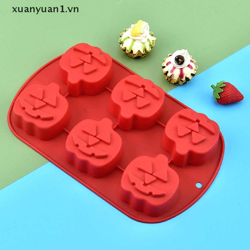 Khuôn Silicon Làm Kẹo Đường Trang Trí Bánh Kem Phong Cách Halloween