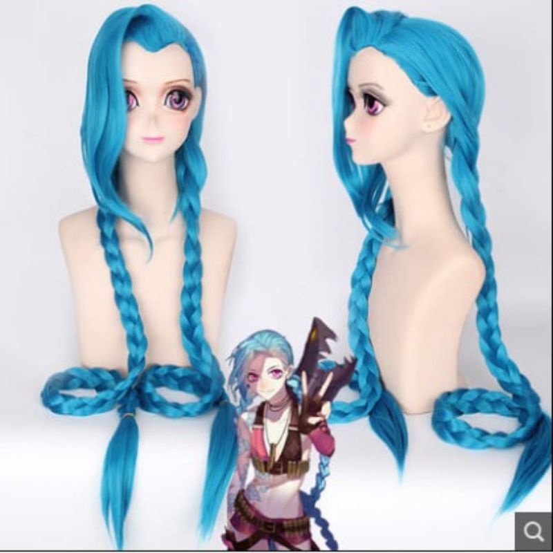 [Sẵn] Wig/tóc giả Jinx - game LOL: Liên minh huyền thoại [Miu Cosplay]