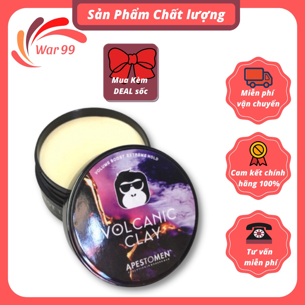 Sáp vuốt tóc nam thơm volcanic keo vuốt tóc nam tạo kiểu tóc mềm chuẩn dành cho mọi loại tóc