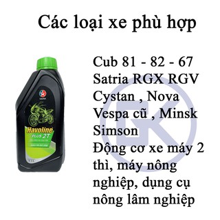 Dầu Nhớt 2T Caltex Havoline Plus 2T (2 thì , 2 kỳ) 1 lít