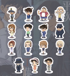 Sticker conan 30 cái ép lụa khác nhau / hình dán thám tử lừng danh conan