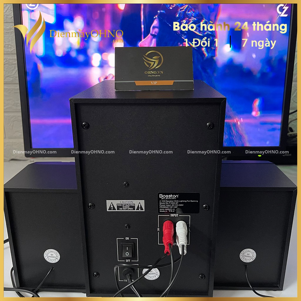 Loa Máy Tính Bluetooth Bosston T1800 Chính Hãng Loa Laptop Máy Vi Tính Để Bàn Nghe Nhạc Siêu Bass LED RGB -ĐIỆN MÁY OHNO