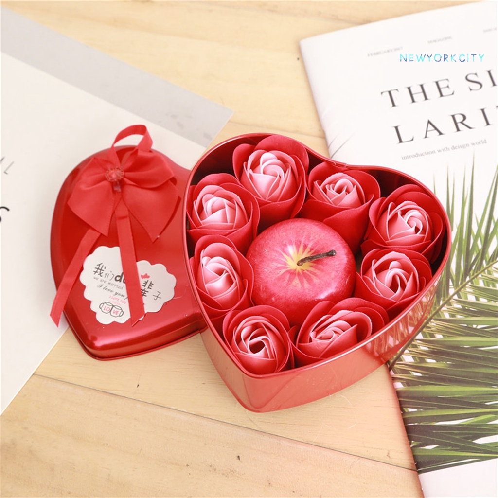 Nến Thơm Trái Cây Màu Đỏ Lâu Trôi Trang Trí Giáng Sinh