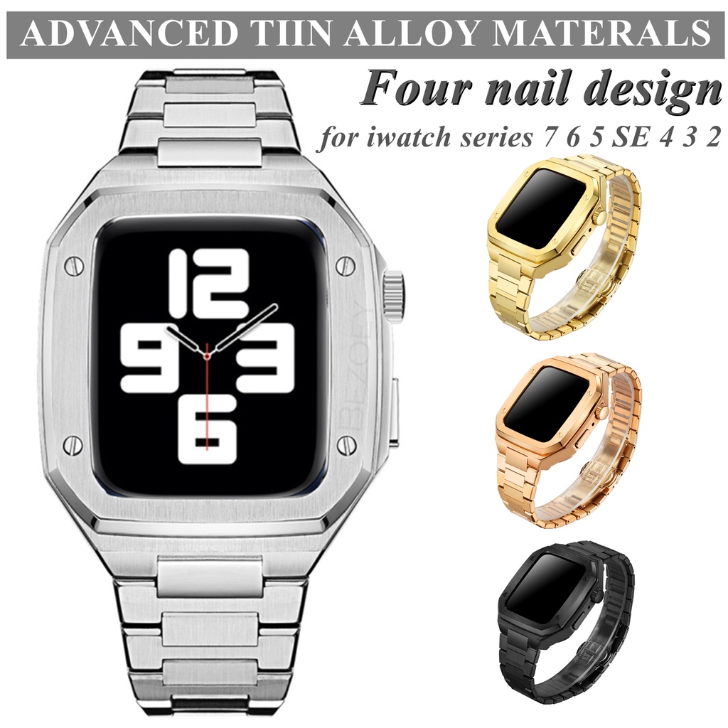 Dây Đeo Inox Cho Đồng Hồ Thông Minh IWatch Series 7 6 SE 5 4 3 2 1 45mm 44mm 41mm