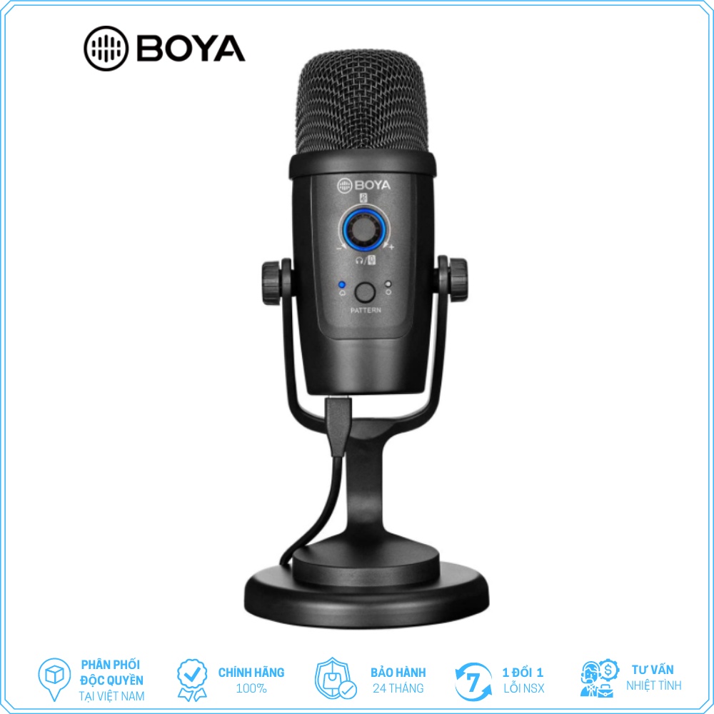 BOYA BY-PM500 - Hàng Chính Hãng - Mic thu âm dành cho Điện thoại Android cổng Type-C và Máy tính cổng USB