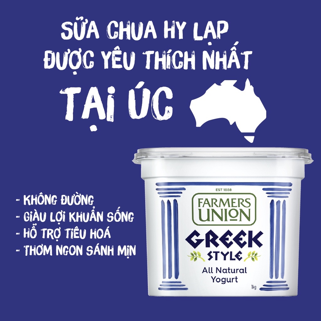 Sữa chua Hy Lạp  Farmers Union 500g - Sữa chua từ thiên nhiên tốt cho người dùng