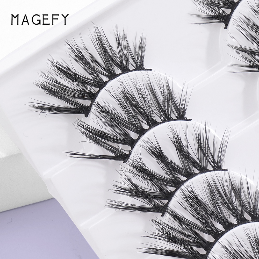 Set 10 Cặp Lông Mi Giả Mềm Mại Và Dài Tự Nhiên MAGEFY