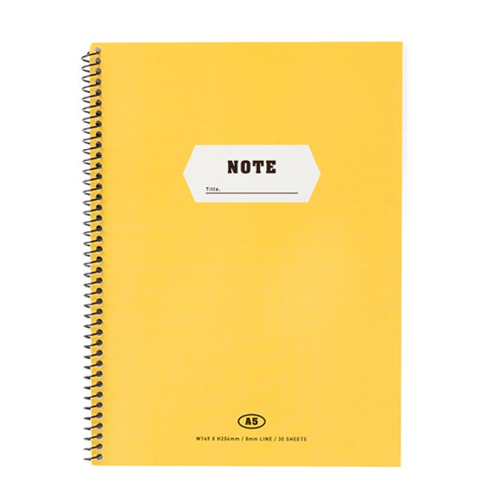 Set 3 Sổ Ghi Chép Lò Xo ARTBOX Hàn Quốc Khổ A5 Màu Vàng