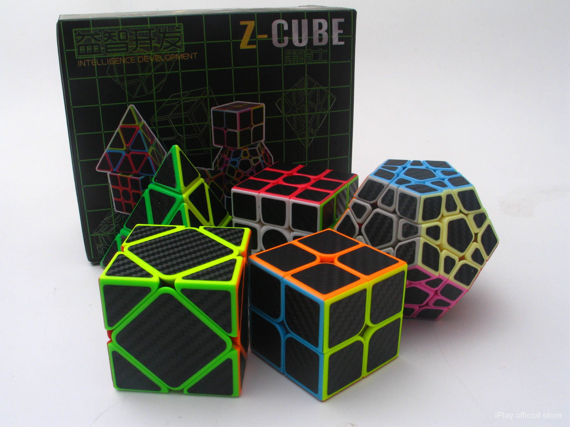 【ZCUBEHiệp Sĩ Đen Hộp Quà Tặng Màu Đen Carbon Dòng】2Bậc3Kim Tự Tháp Thứ Cube Năm Mảnh Khối Lập Phương Rubik