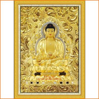 Tranh đính đá phật a di đà (đá abc cao cấp. kích thước: 70cm x 50cm