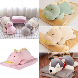 Bộ chăn gối hình thú dài Ghome