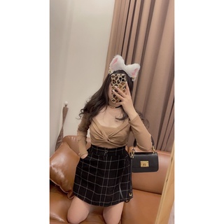 Chân váy A kẻ đen Bigsize Maii Thươngg