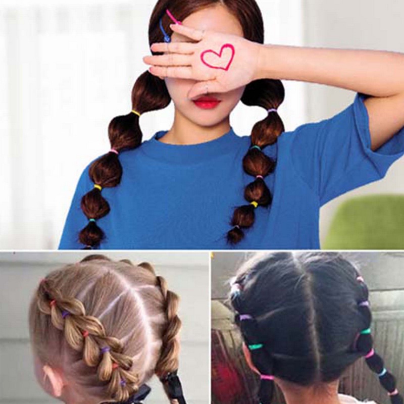 5000pcs Colorful Hair Tie Black Small Rubber Band For Female Hair Tie High Elasticity And Durable Rubber Band XWNYDER