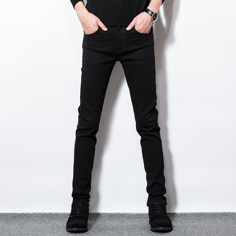 Quần JEANS Nam Đen Trơn Slim Fit Co Giãn SZone