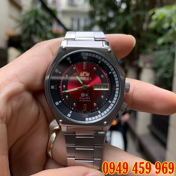 Đồng Hồ Nam Orient SK Nhật Xịn Mặt Lửa - Máy Nguyên Bản 100% - Vỏ Bạc Cao Cấp Automatic