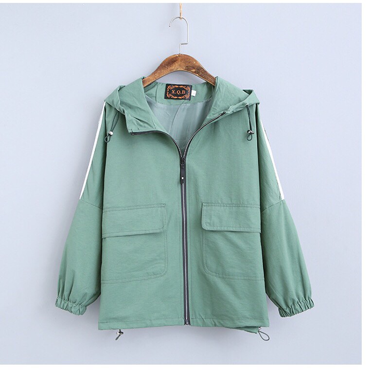 áo khoác dù 2 lớp form rộng túi hộp cá tính 008