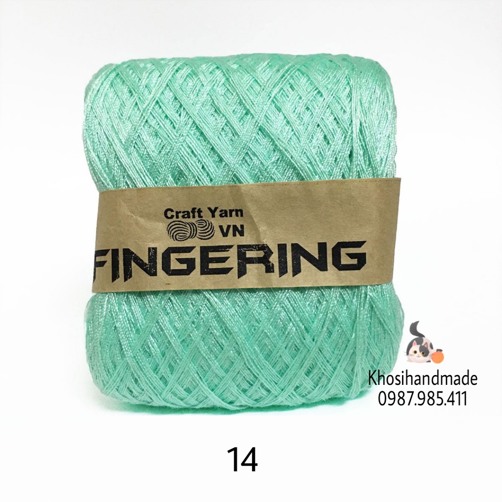 Sợi Cotton Bóng Fingering 100gram ( Đủ bảng màu từ 01 đến 95)