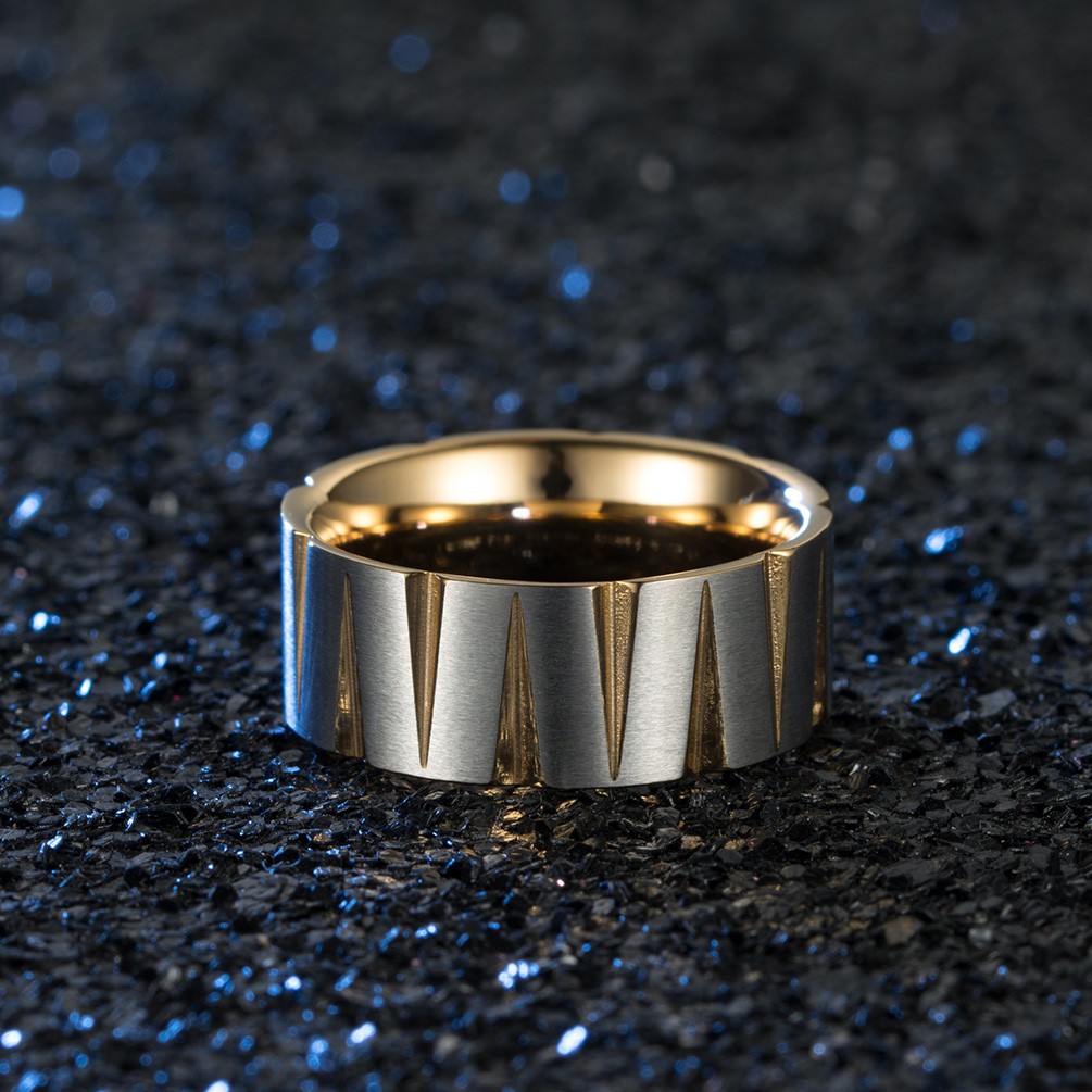 Nhẫn thép titan nhiều màu sắc thời trang cho nam qf035